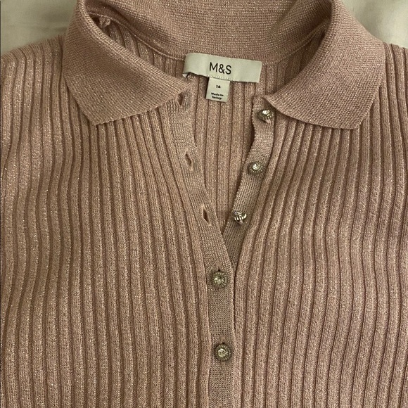 M&S Pink Ribbed Women's Sweater - Size 10 (US) 14 UK - Picture 5 of 9